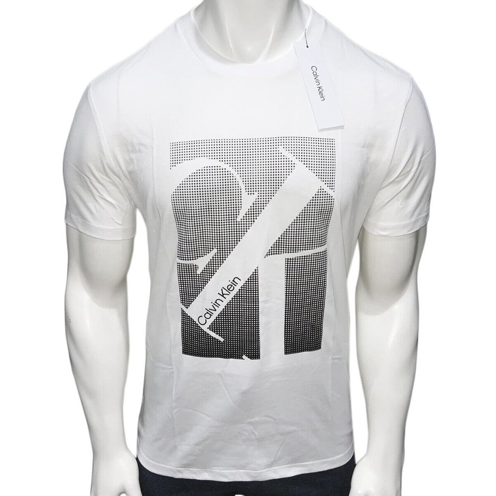 NWT CALVIN KLEIN AUTHENTIC MEN'S WHITE CREW NECK SHORT SLEEVE T-SHIRT SIZE XL - Picture 1 of 6